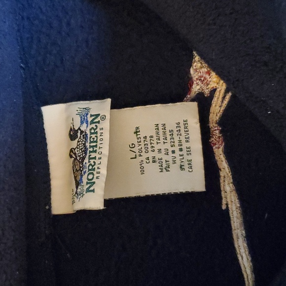 Northern Reflections Navy Fleece Jacket 100% - Picture 2 of 4